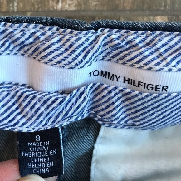 TOMMY Hilfiger indigo stretch denim Bermuda shorts size 8 - Picture 4 of 8